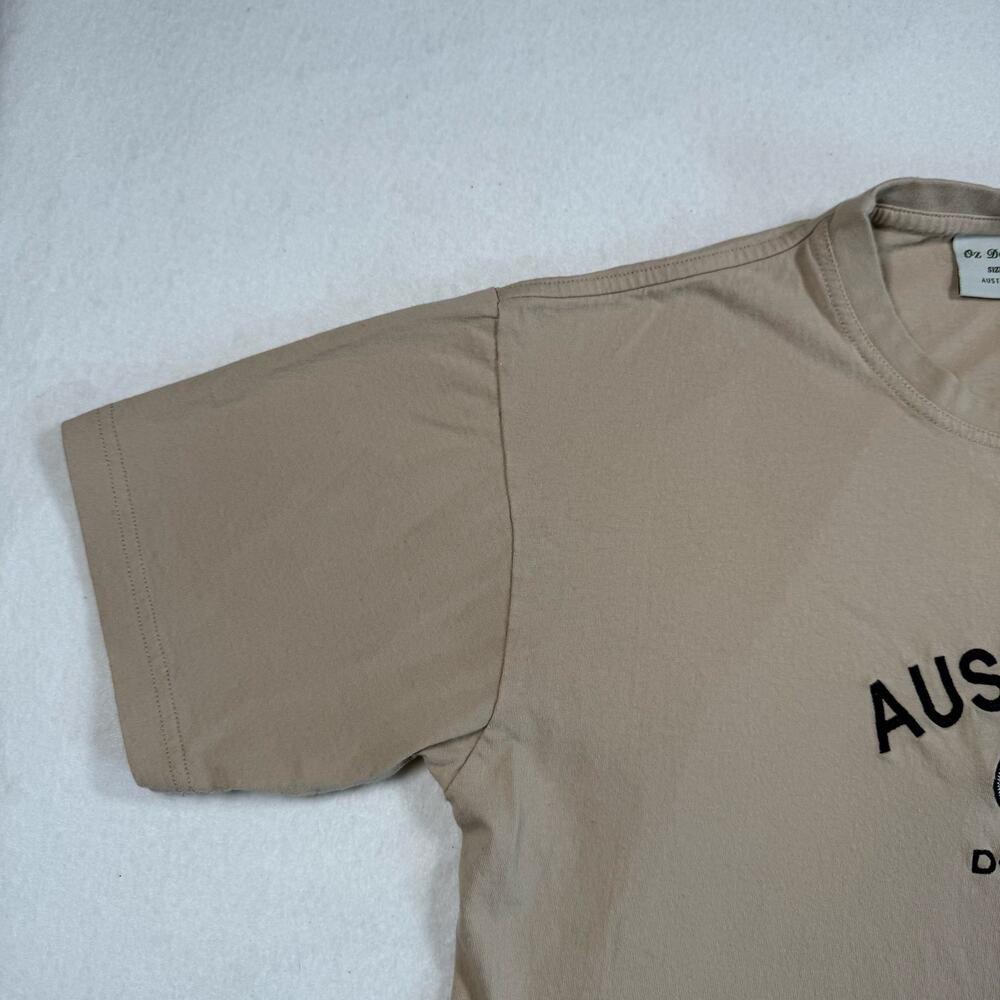 Australia Downunder beige embroidered graphic t-shirt kangaroo shirt size large - Picture 3 of 8